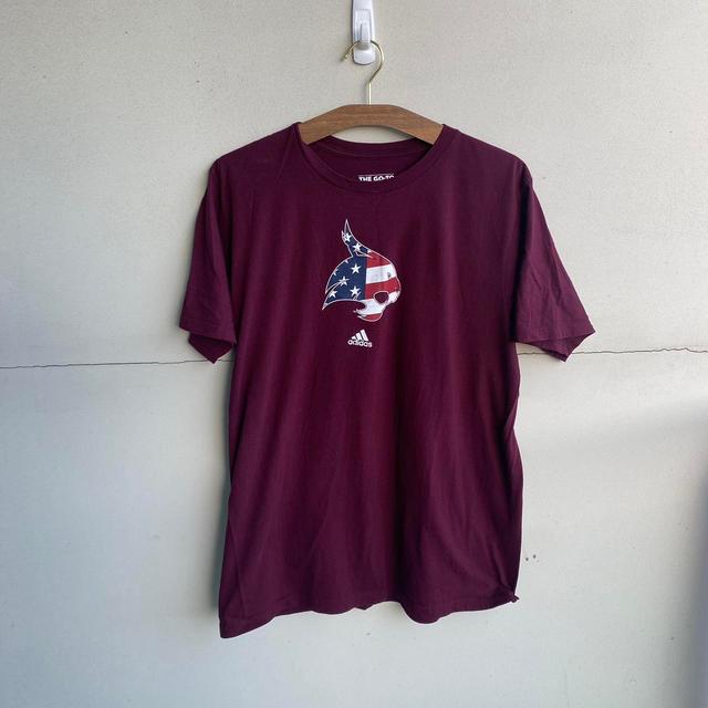 Adidas Men's T-shirt - Burgundy - L on Productcaster.