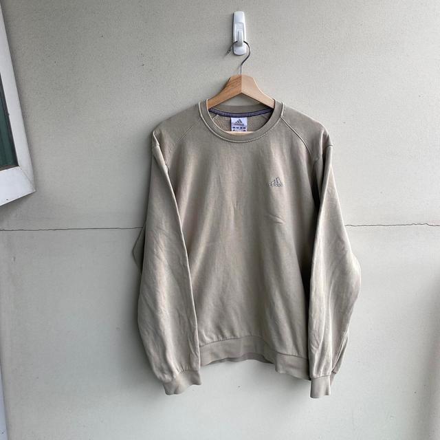 Adidas Men's Sweatshirt - Cream - S on Productcaster.