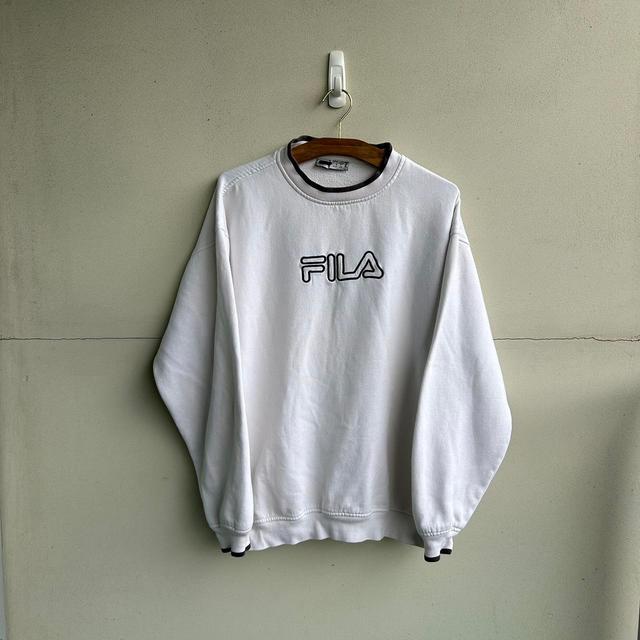 Fila Men's Sweatshirt - White - L on Productcaster.