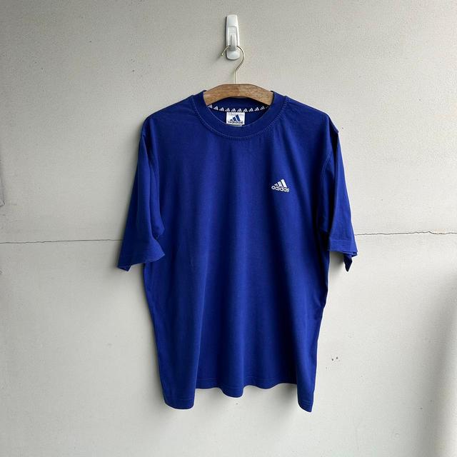 Adidas Men's T-shirt - Blue/White - XL on Productcaster.