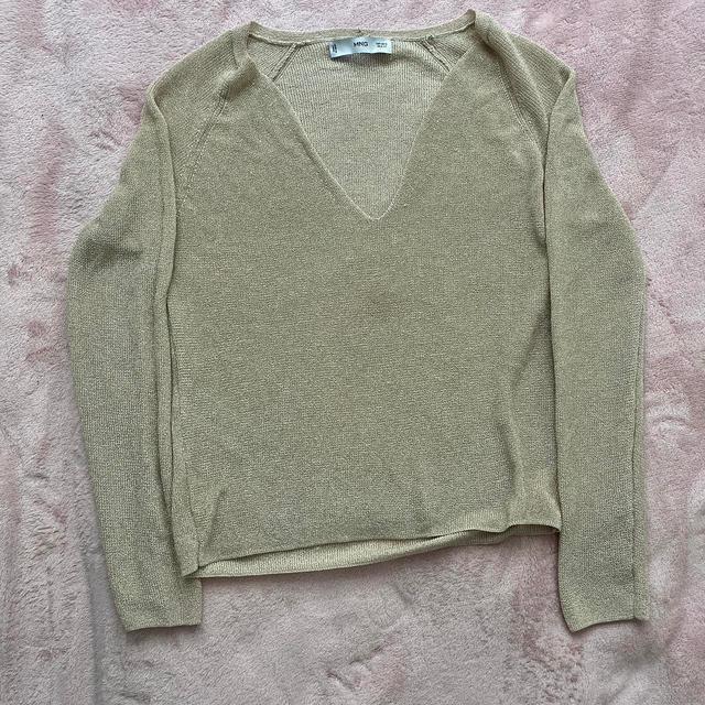 Mango Women's Jumper - Cream/Tan - S on Productcaster.