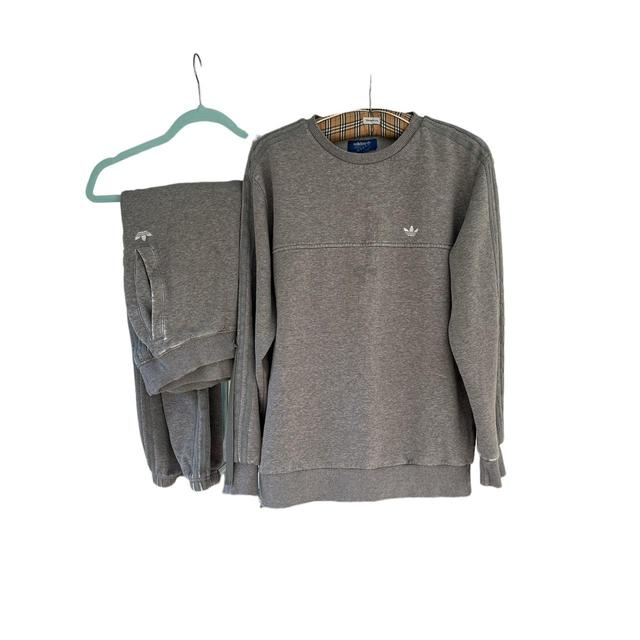 Adidas Men's Jumper - Grey/White - M on Productcaster.