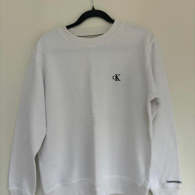 Calvin Klein Jeans Men's Jumper - White - M on Productcaster.