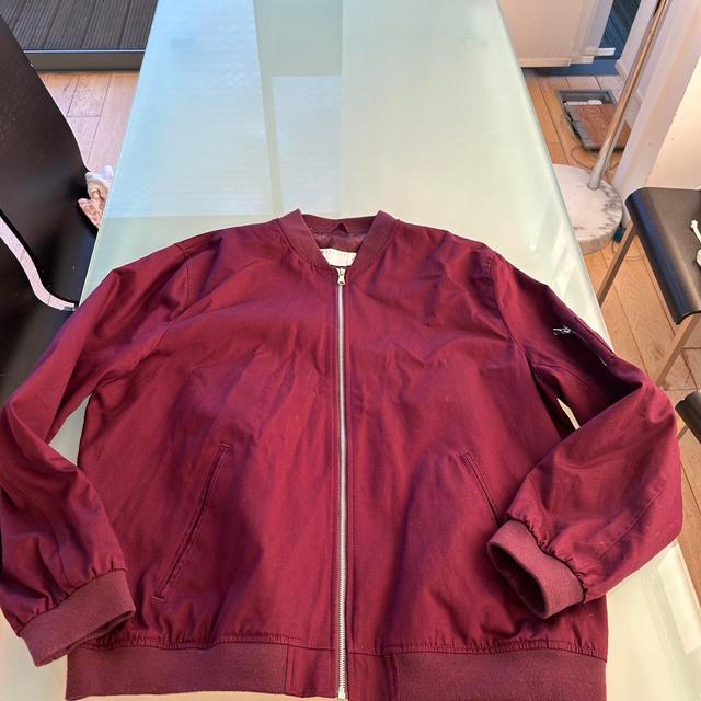 ASOS Design Men's Bomber Jacket - Burgundy - 3XL on Productcaster.