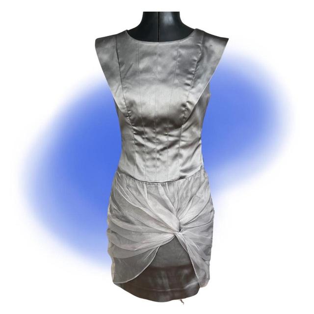 Jane Norman Women's Mini Dress - Grey/Silver - 10 on Productcaster.