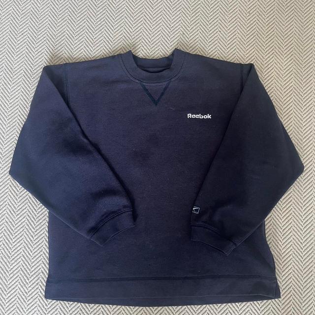 Reebok Men's Sweatshirt - White/Navy - S on Productcaster.