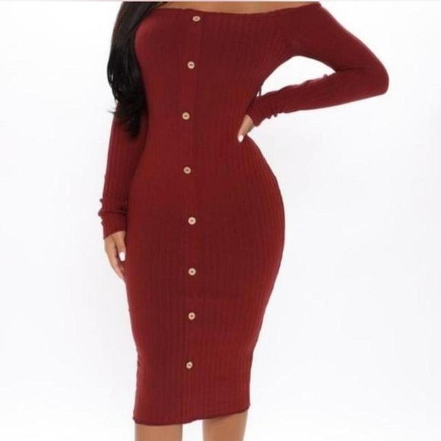 Fashion Nova Women's Bodycon Dress - Red/Burgundy - 6 on Productcaster.