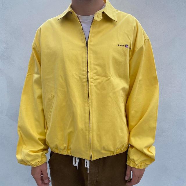 GANT Men's Bomber Jacket - Yellow - L on Productcaster.