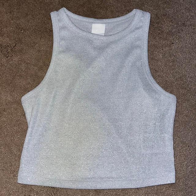 H&M Women's Crop top - Silver - 8 on Productcaster.