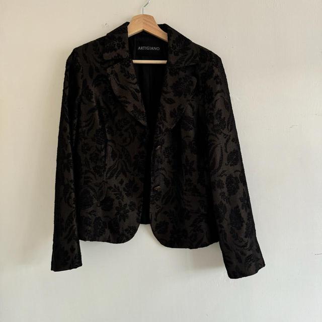 Women's Blazer Jacket - Black/Brown - UK 14 on Productcaster.