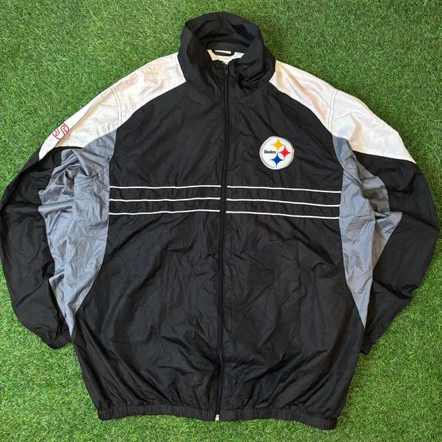 NFL Men's Windbreaker Jacket - Black/Multi - L on Productcaster.