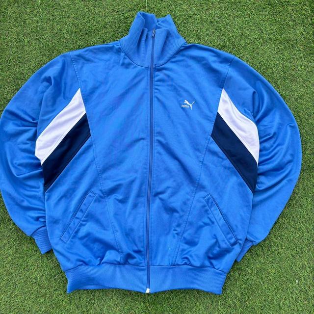 Puma Men's Jacket - Blue/White - M on Productcaster.