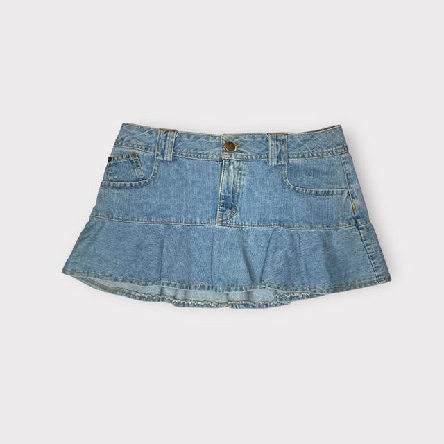 Vintage Women's Skirt - Blue - UK 10 on Productcaster.