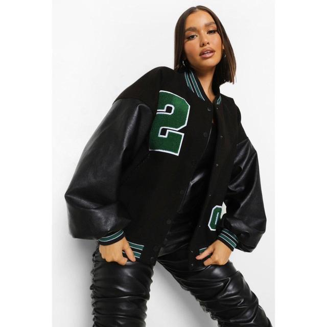 Women's Varsity Jacket - Black/Multi - UK 10 on Productcaster.