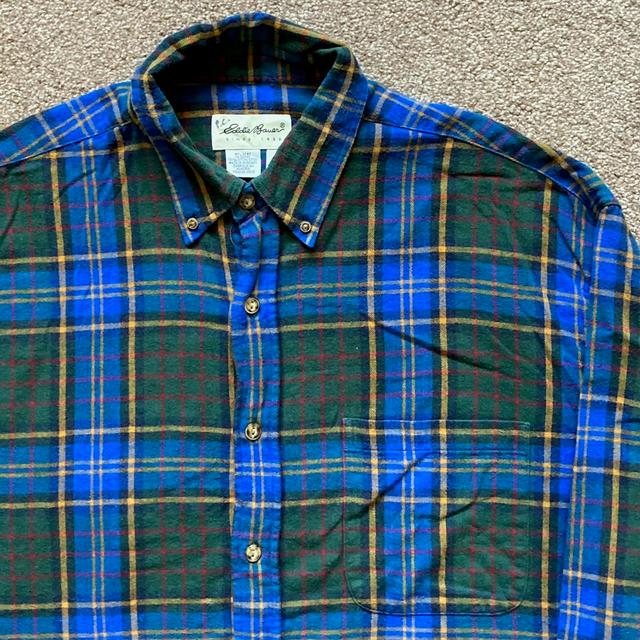 Eddie Bauer Men's Shirt - Multi/Green - L on Productcaster.