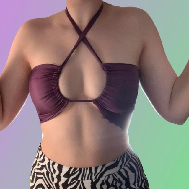 Custom Women's Crop top - Purple - One size on Productcaster.