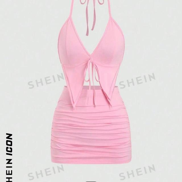 SHEIN Women's Bodycon Dress - Pink - S on Productcaster.