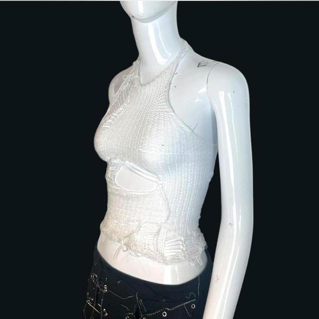 Handmade Women's Crop top - White - 8 on Productcaster.