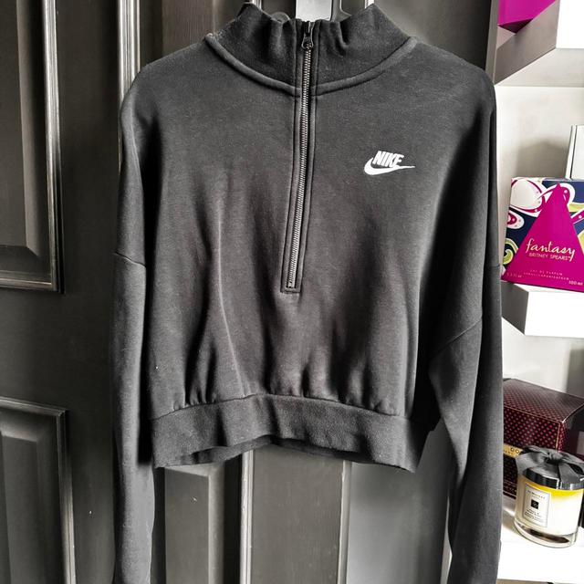 Nike Women's Sweatshirt - Black/White - S on Productcaster.