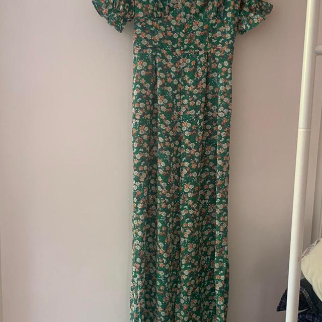 Vintage Women's Palazzo Jumpsuit - Green - UK 10 on Productcaster.