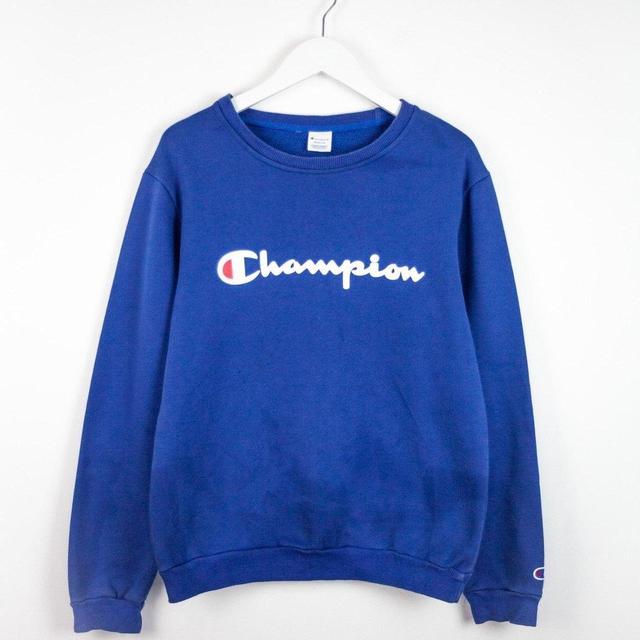 Champion Men's Sweatshirt - Blue - M on Productcaster.