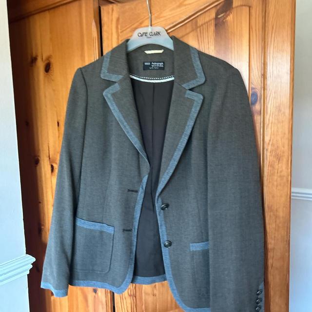 Marks & Spencer Women's Blazer Jacket - Khaki/Grey - UK 12 on Productcaster.