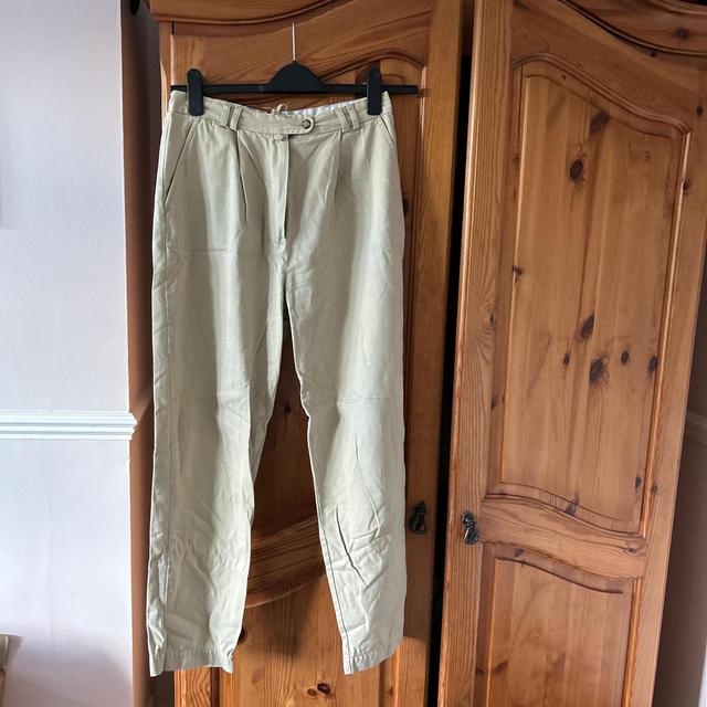 Next Women's Chino Trousers - Cream/Tan - UK 14 on Productcaster.