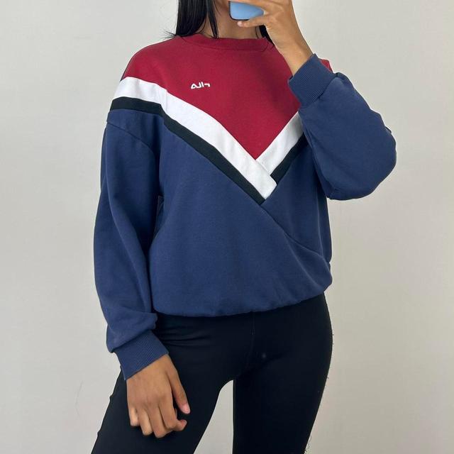 Fila Women's Sweatshirt - Red/Navy - M on Productcaster.