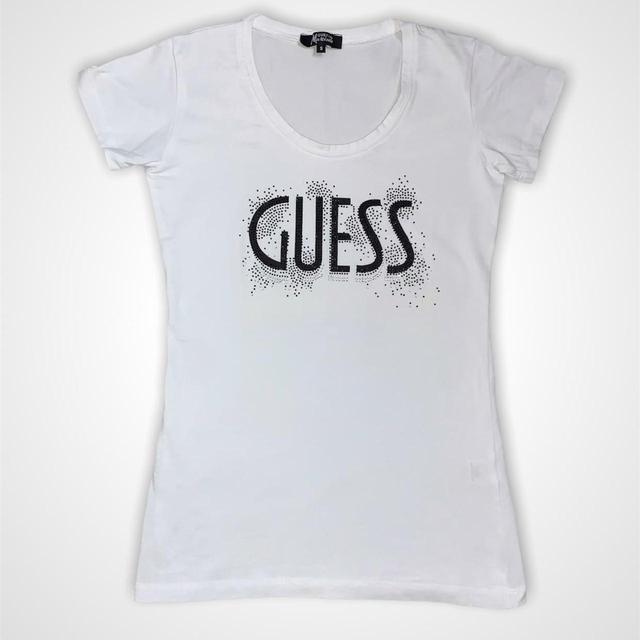 Guess Women's T-shirt - Silver/Multi - XS on Productcaster.