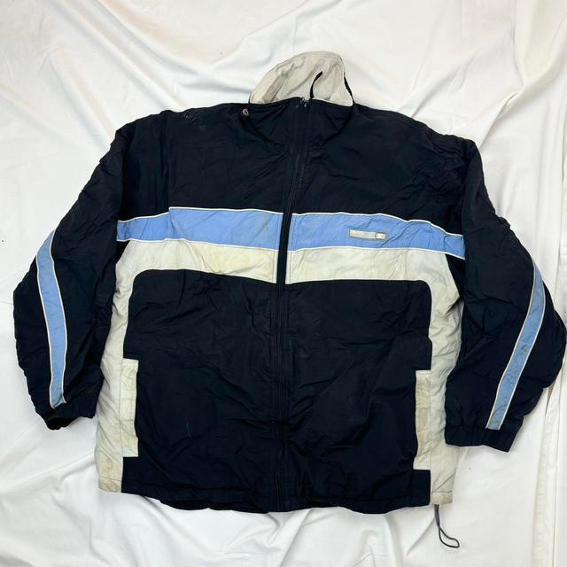 Starter Men's Puffer Jacket - Blue/Black - XL on Productcaster.