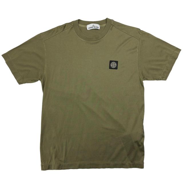 Stone Island Men's T-shirt - Khaki - S on Productcaster.