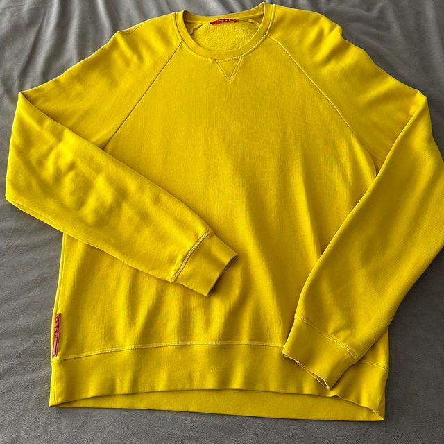 Prada Men's Sweatshirt - Yellow - L on Productcaster.