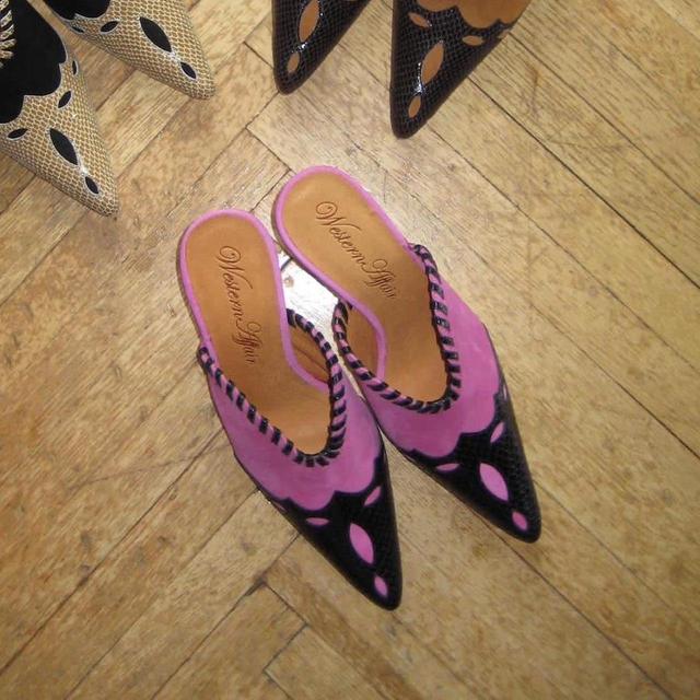 Women's Mules - Black/Pink - UK 5 on Productcaster.