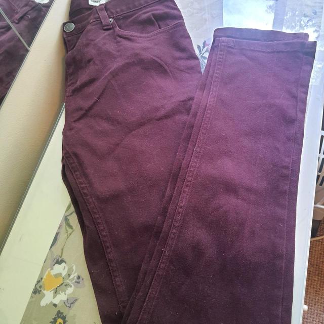 Denim & Co. Men's Skinny Chino Jeans - Burgundy - 32" on Productcaster.