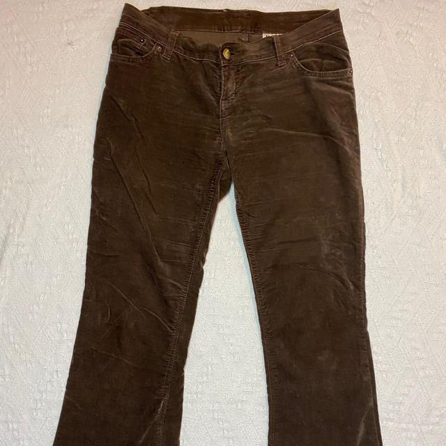 Vintage Women's Bootcut Trousers - Brown - UK 32 on Productcaster.