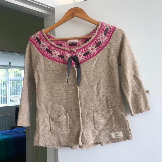 Women's Cardigan - Tan/Cream - 8 on Productcaster.