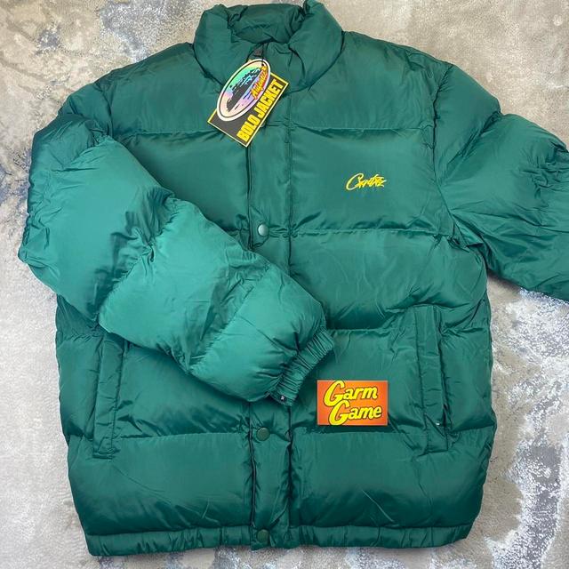 Corteiz Men's Puffer Jacket - Green - S on Productcaster.