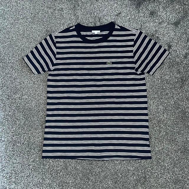 Lacoste Men's T-shirt - Navy/Blue - XS on Productcaster.