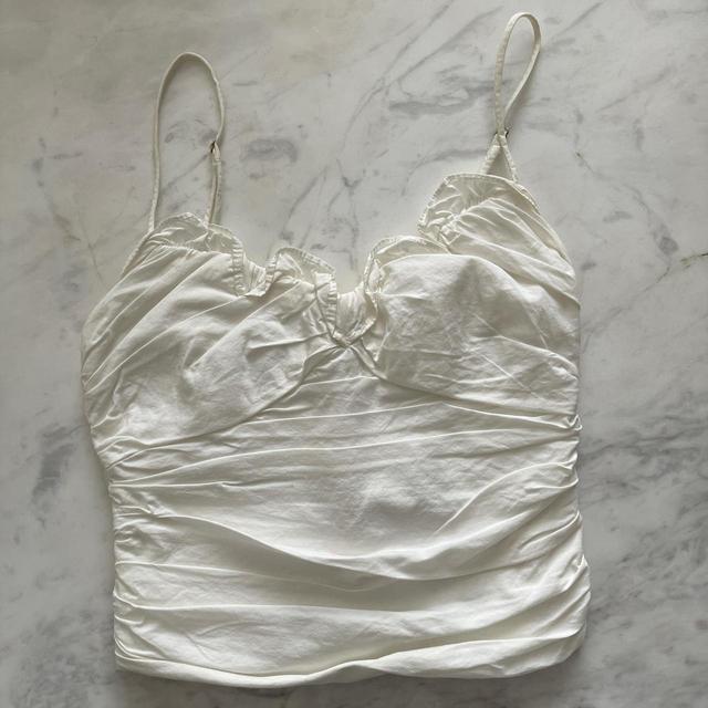 Zara Women's Crop top - White - XS on Productcaster.