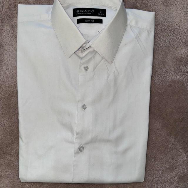 Primark Men's Shirt - White - L on Productcaster.