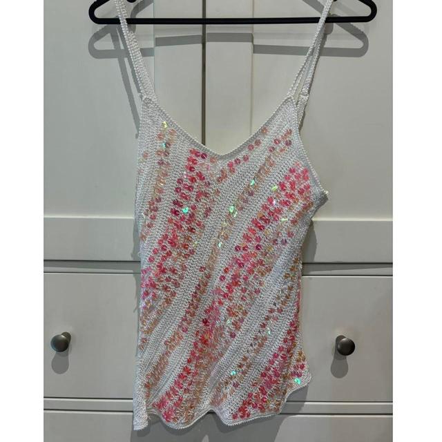 Topshop Women's Vest - Multi/White - 10 on Productcaster.