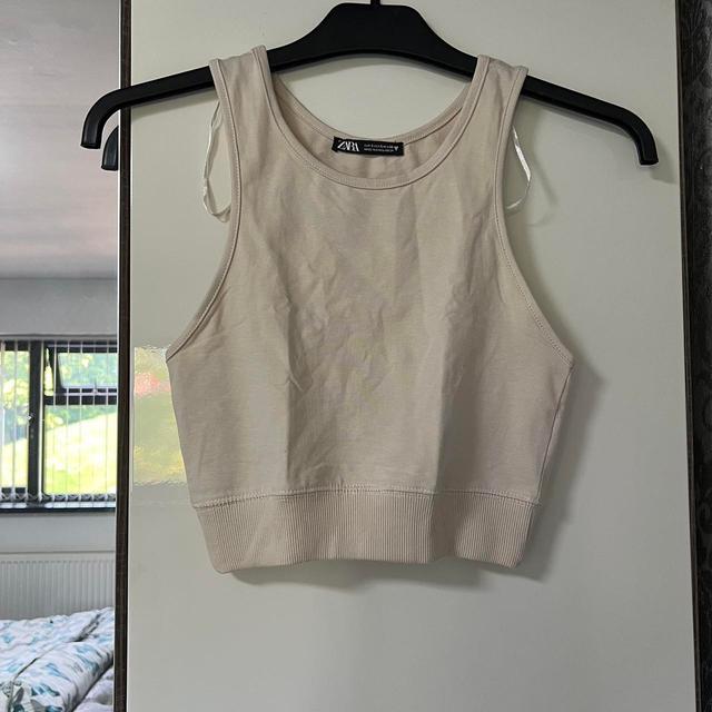 Zara Women's Crop top - Cream - S on Productcaster.