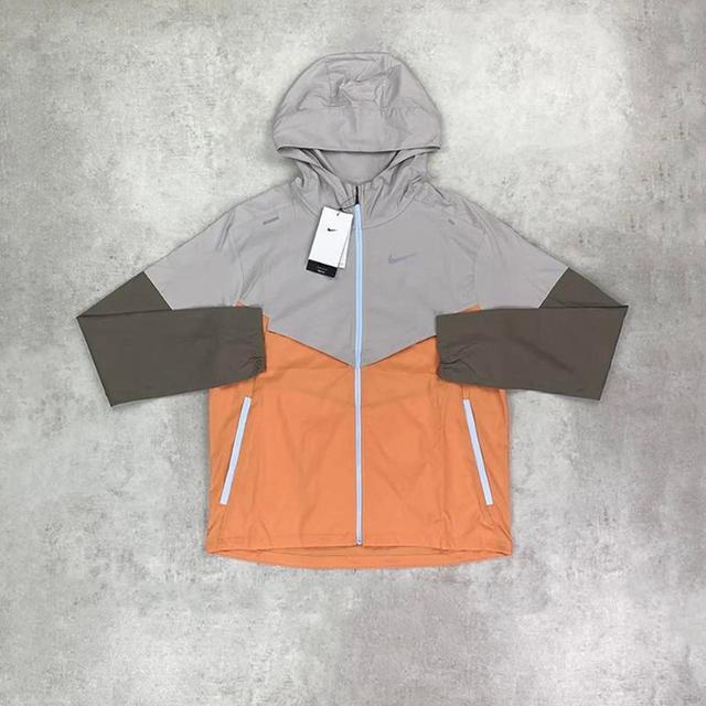 Nike Men's Windbreaker Jacket - Orange/Brown - L on Productcaster.