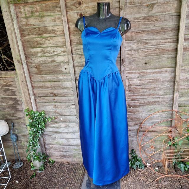 Vintage Women's Maxi Dress - Blue - 10 on Productcaster.