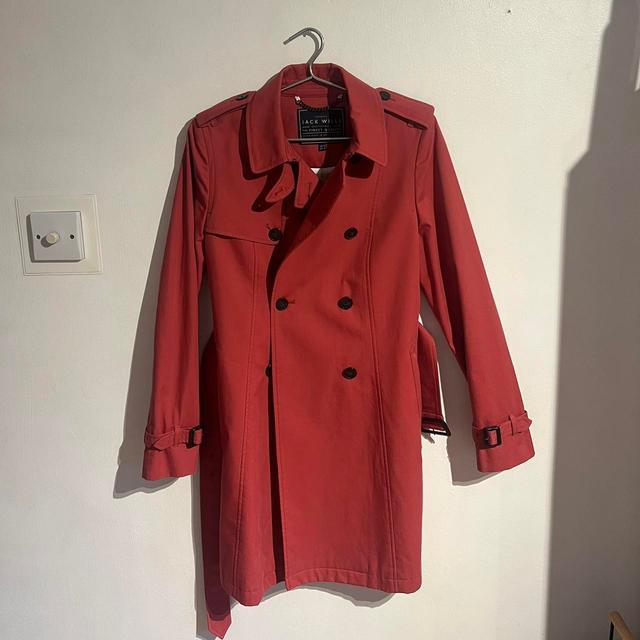 Jack Wills Women's Trench - Red - UK 10 on Productcaster.