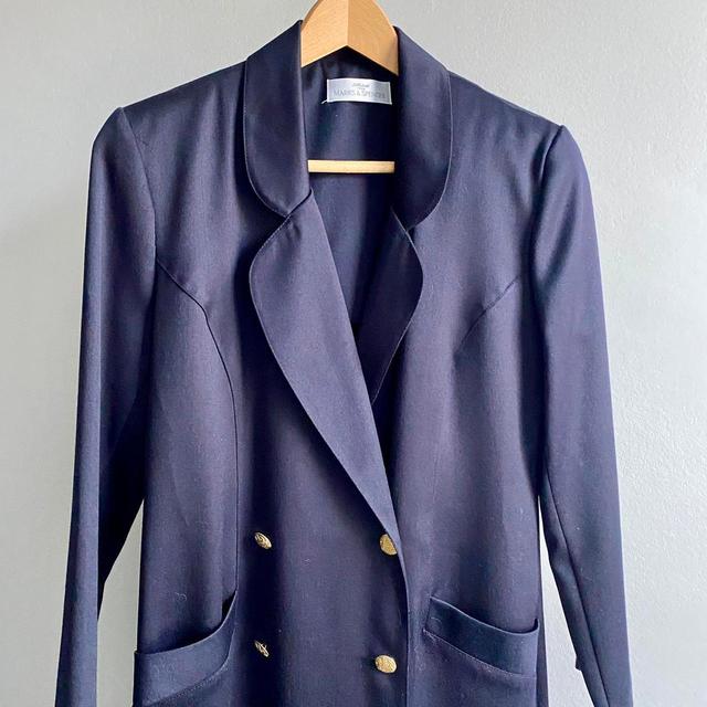 St Michael Women's Blazer Jacket - Navy - UK 12 on Productcaster.