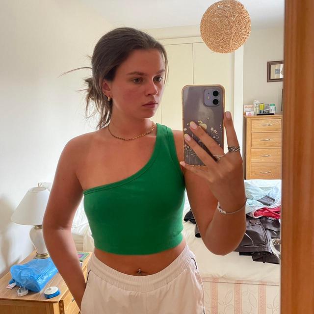 Zara Women's Crop top - Green - M on Productcaster.