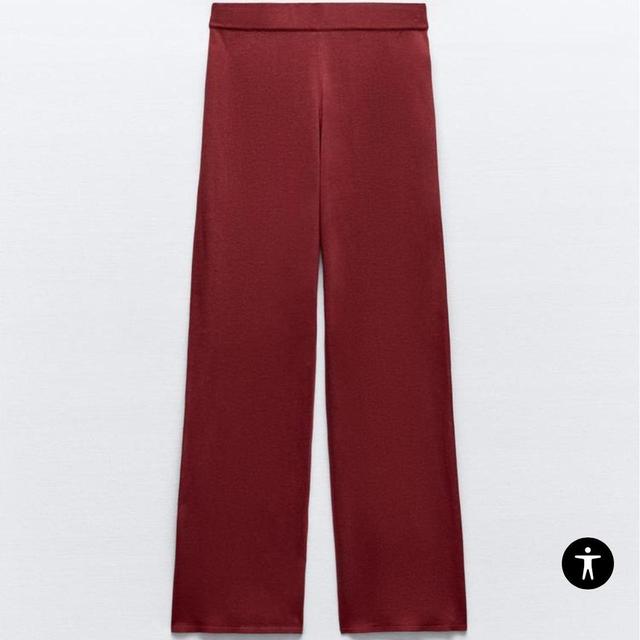 Zara Women's Trousers - Red - M on Productcaster.