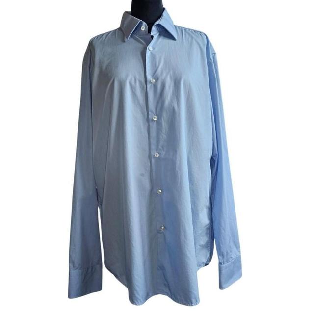 Hugo Boss Men's Shirt - Blue - L on Productcaster.