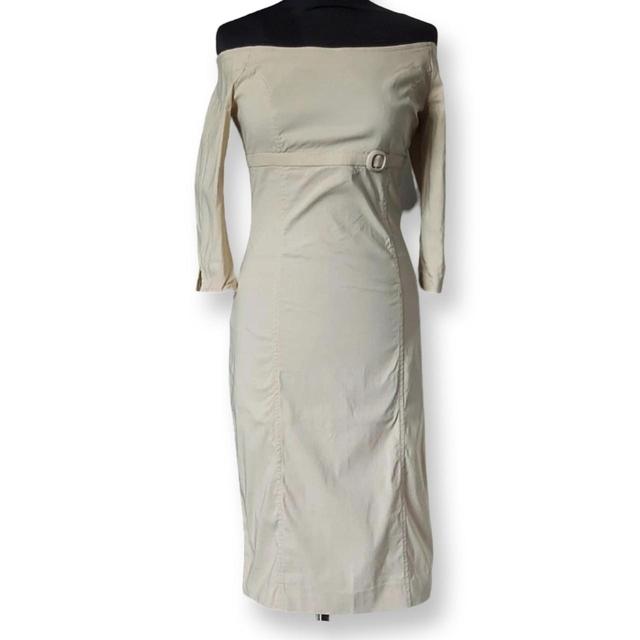 Zara Women's Pencil Dress - Cream - M on Productcaster.